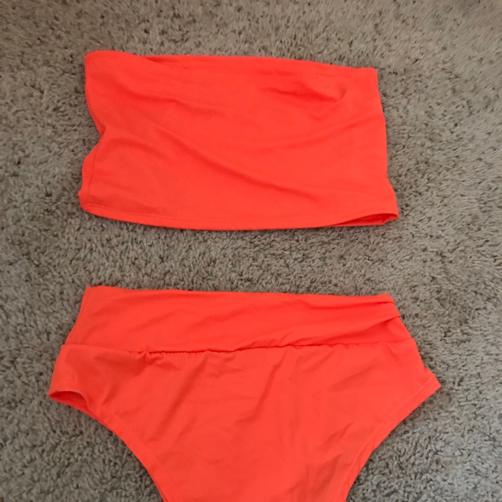 High cut bandeau bikinis